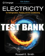 Test Bank For Electricity for Refrigeration, Heating, and Air Conditioning - 10th - 2019 All Chapters