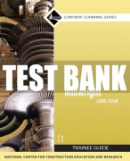 Test Bank For Millwright Level 4 3rd Edition All Chapters