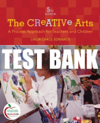 Test Bank For Creative Arts, The: A Process Approach for Teachers and Children 5th Edition All Chapters