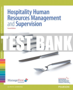 Test Bank For ManageFirst: Hospitality Human Resources Management & Supervision 1st Edition All Chapters