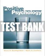 Test Bank For Positive Psychology 1st Edition All Chapters