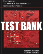 Test Bank For Electronics Technology Fundamentals: Electron Flow Version 3rd Edition All Chapters