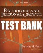 Test Bank For Psychology and Personal Growth 8th Edition All Chapters
