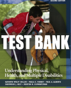 Test Bank For Understanding Physical, Health, and Multiple Disabilities 2nd Edition All Chapters