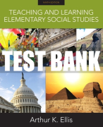 Test Bank For Teaching and Learning Elementary Social Studies 9th Edition All Chapters