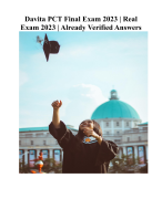 Davita PCT Final Exam 2023 | Real Exam 2023 | Already Verified Answers