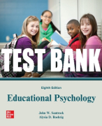 Test Bank For Educational Psychology, 8th Edition All Chapters
