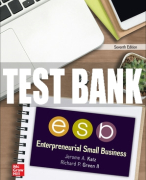 Test Bank For Entrepreneurial Small Business, 7th Edition All Chapters