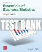 Test Bank For Essentials of Business Statistics, 3rd Edition All Chapters
