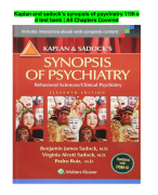 Kaplan and sadock’s synopsis of psychiatry 11th ed test bank | All Chapters Covered