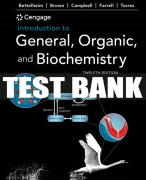 Test Bank For Introduction to General, Organic and Biochemistry - 12th - 2020 All Chapters