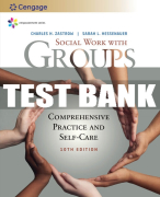 Test Bank For Empowerment Series: Social Work with Groups: Comprehensive Practice and Self-Care - 10th - 2019 All Chapters