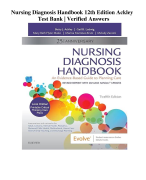 Nursing Diagnosis Handbook 12th Edition Ackley Test Bank | Verified Answers