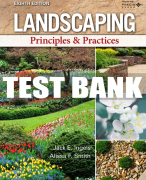 Test Bank For Landscaping Principles and Practices - 8th - 2019 All Chapters