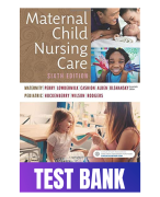 Wongs Essentials of Pediatric Nursing 10th Edition by Hockenberry Test Bank