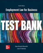 Test Bank For Employment Law for Business, 10th Edition All Chapters