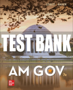 Test Bank For AM GOV, 7th Edition All Chapters