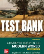 Test Bank For A History of Europe in the Modern World, Volume 1, 12th Edition All Chapters