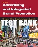 Test Bank For Advertising and Integrated Brand Promotion - 8th - 2019 All Chapters
