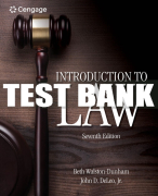 Test Bank For Introduction to Law - 7th - 2020 All Chapters