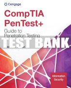 Test Bank For CompTIA Pentest+ Guide To Penetration Testing - 1st - 2024 All Chapters