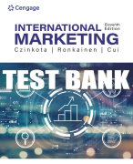 Test Bank For International Marketing - 11th - 2023 All Chapters