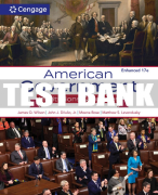 Test Bank For American Government: Institutions & Policies Enhanced - 17th - 2024 All Chapters