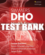 Test Bank For DHO Health Science - 9th - 2022 All Chapters