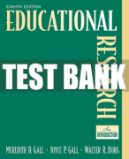 Test Bank For Educational Research: An Introduction 8th Edition All Chapters
