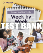 Test Bank For Week by Week: Plans for Documenting Children's Development - 8th - 2023 All Chapters