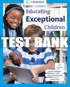 Test Bank For Educating Exceptional Children - 15th - 2023 All Chapters