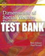 Test Bank For Dimensions of Social Welfare Policy 8th Edition All Chapters