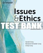 Test Bank For Issues and Ethics in the Helping Professions - 11th - 2024 All Chapters