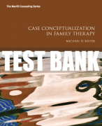 Test Bank For Case Conceptualization in Family Therapy 1st Edition All Chapters