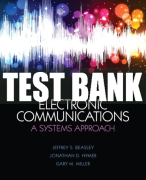 Test Bank For Electronic Communications: A Systems Approach 1st Edition All Chapters