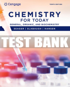 Test Bank For Chemistry for Today: General, Organic, and Biochemistry - 10th - 2022 All Chapters
