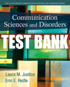 Test Bank For Communication Sciences and Disorders: A Clinical Evidence-Based Approach 3rd Edition All Chapters