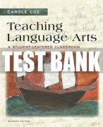 Test Bank For Teaching Language Arts: A Student-Centered Classroom 7th Edition All Chapters