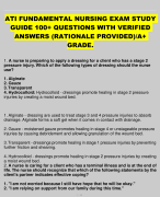 ATI FUNDAMENTAL NURSING EXAM STUDY GUIDE 100+ QUESTIONS WITH VERIFIED ANSWERS (RATIONALE PROVIDED)/A+ GRADE. 