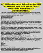 ATI RN Fundamentals Online Practice 2019 A EXAM with NGN,100+ STUDY GUIDE QUESTIONS WITH CORRECT ANSWERS/RATED A+