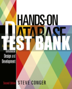 Test Bank For Hands-On Database 2nd Edition All Chapters