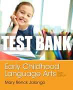 Test Bank For Early Childhood Language Arts 6th Edition All Chapters