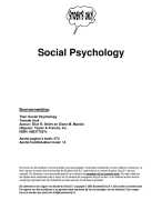 Social Psychology Samenvatting 