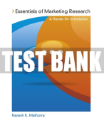 Test Bank For Essentials of Marketing Research: A Hands-On Orientation 1st Edition All Chapters