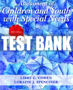 Test Bank For Assessment of Children and Youth with Special Needs 5th Edition All Chapters