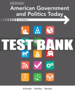 Test Bank For American Government and Politics Today, Brief - 10th - 2019 All Chapters