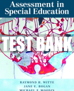 Test Bank For Assessment in Special Education 1st Edition All Chapters