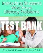 Test Bank For Instructing Students Who Have Literacy Problems 7th Edition All Chapters