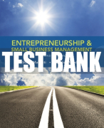 Test Bank For Entrepreneurship and Small Business Management 2nd Edition All Chapters