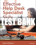 Test Bank For Effective Help Desk Specialist Skills 1st Edition All Chapters